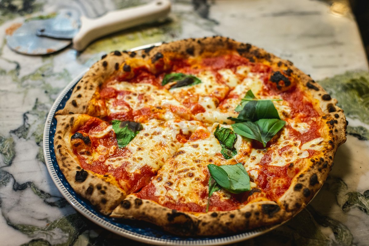 Pizza fresh from the oven